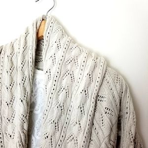Cabi oatmeal cotton knit sweater Size XS